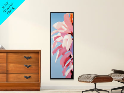 Blumenmotiv, rosa Blütenblätter, botanische Motive, Natur-Wandkunst, Schlafzimmer-Wanddekoration, feminine Ästhetik, modernes Blumenbild, Leinwanddruck