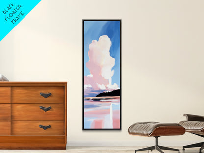 Sunset Clouds, Dreamy Sky, Soft Pastel, Aesthetic Landscape, Minimalist Art, Calm Atmosphere, Living Room, Canvas Print