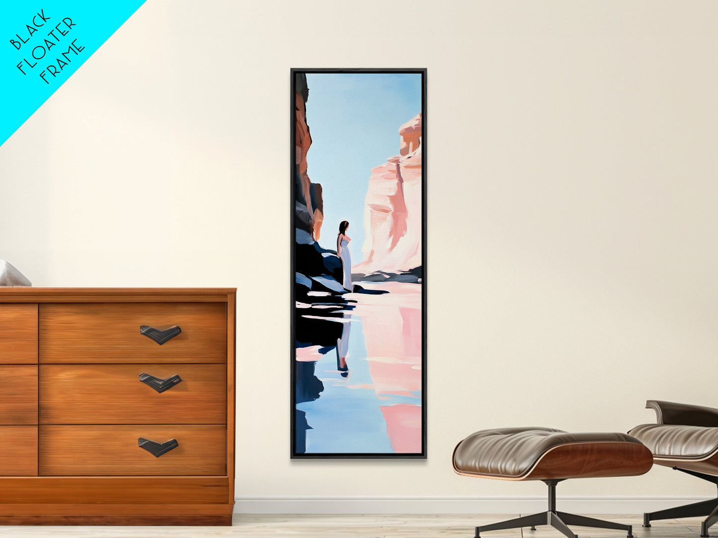 Desert Serenity, Soft Pastel Wall Art, Minimalist Landscape, Boho Art, Southwest Decor, Nature Painting, Living Room Canvas Print