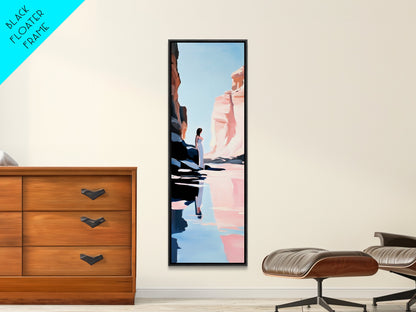 Desert Serenity, Soft Pastel Wall Art, Minimalist Landscape, Boho Art, Southwest Decor, Nature Painting, Living Room Canvas Print