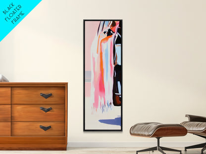 Vibrant Textures, Abstract Fashion Art, Bold Color Splashes, Modern Aesthetic, Trendy Wall Decor, Artistic Expression, Framed Canvas Print