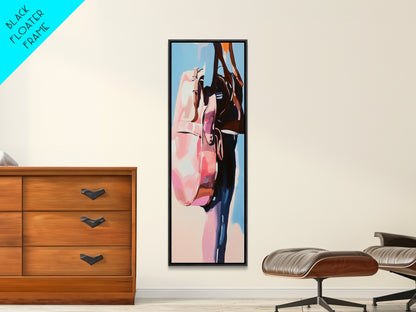 Travel in Style, Chic Handbag Painting, Modern Fashion Decor, Soft Pastel Aesthetic, Minimalist Wall Art, Elegant Home, Canvas Print