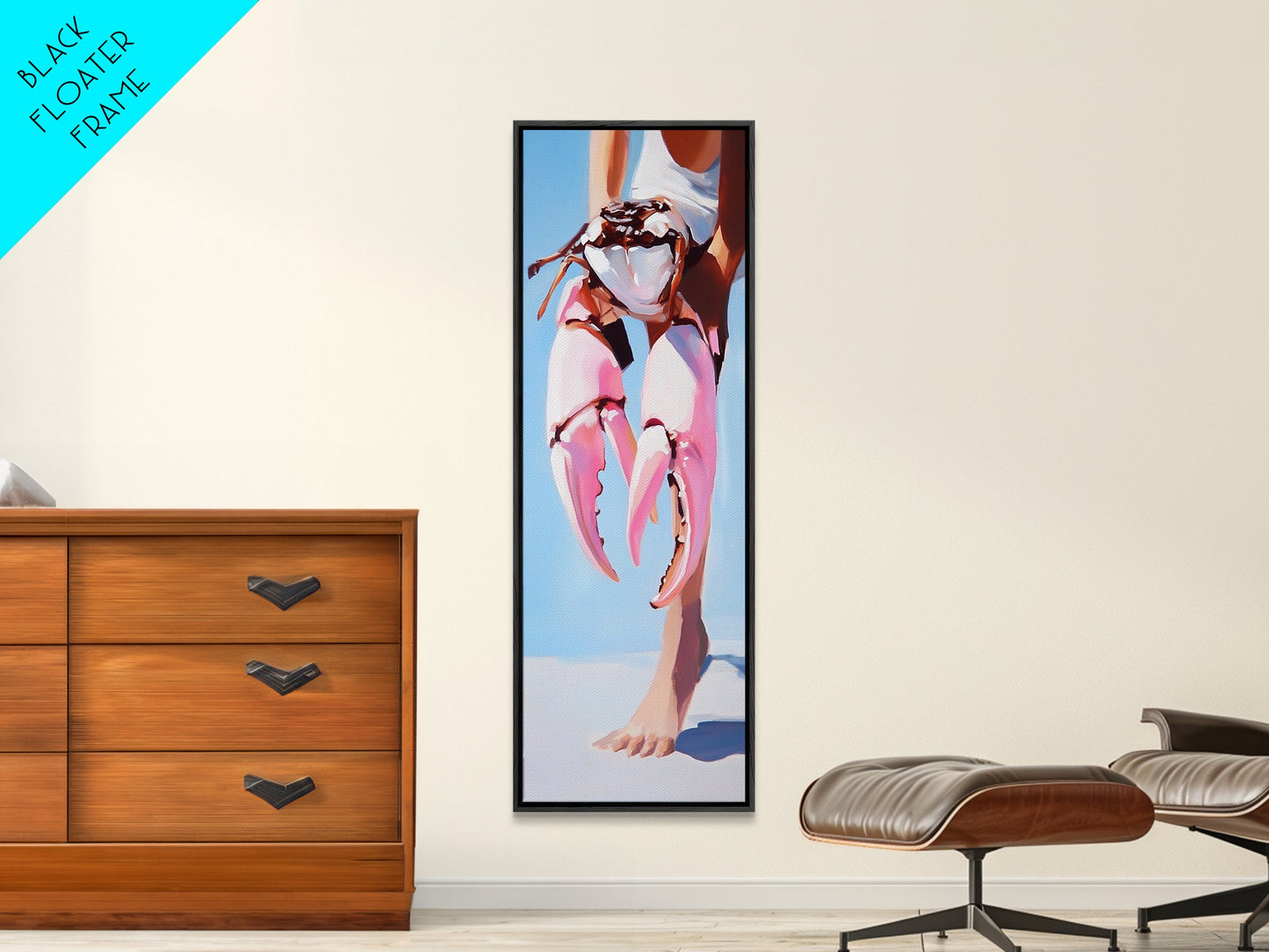 Seaside Escape, Beach Scene, Peaceful Horizon, Coastal Dream, Framed Canvas Print, Living Room Wall Art, Minimalist Art, Ocean View