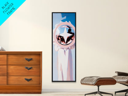 Star Reflection, Abstract Symbol, Modern Wall Art, Framed Canvas Print, Minimalist Aesthetic, Unique Decor, Contemporary Style