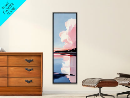 Sunset Reflection, Coastal Wall Art, Abstract Beach Painting, Serene Ocean View, Boho Decor, Canvas Print, Bedroom Wall Art, Office Art