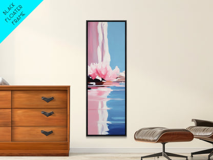 Abstract Reflection, Watercolor Aesthetic, Ocean Wall Art, Canvas Print, Modern Minimalism, Soft Tones, Living Room Art, Tranquil Home Decor