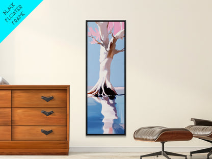 Tree Reflection, Serene Landscape, Minimalist Wall Art, Canvas Print, Calming Nature, Home Decor, Boho Aesthetic, Tranquil Painting