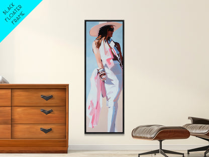 Western Chic, Cowgirl Art, Fashion Wall Art, Canvas Print, Boho Aesthetic, Stylish Home Decor, Minimalist Design, Modern Portrait
