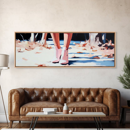 Autumn Steps, Fall Aesthetic, Cozy Vibes, Framed Canvas Print, Rustic Wall Art, Warm Tones, Bedroom Decor, Nature Inspired Artwork