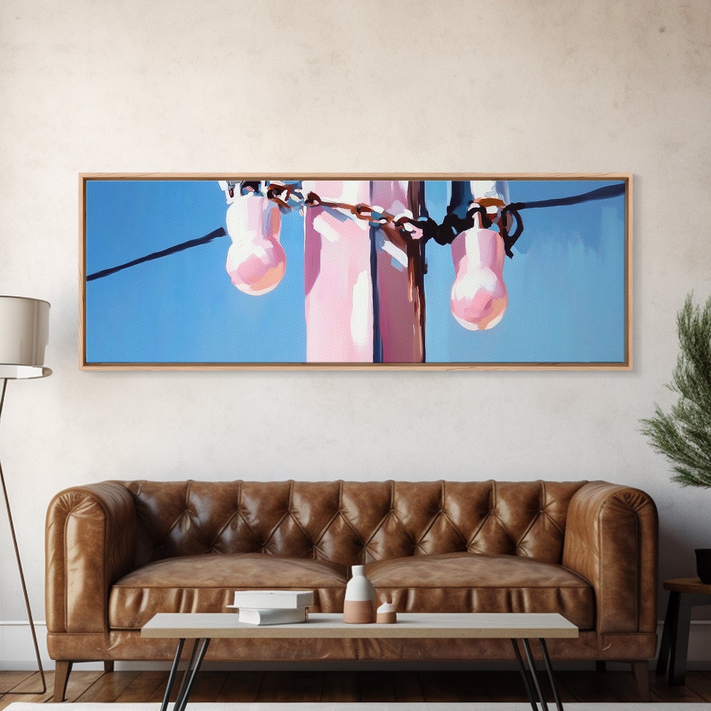 Power Pole Painting, Urban Wall Art, Modern Industrial Art, Blue Sky Print, Large Canvas Print, Minimalist Home Decor, Office Wall Art