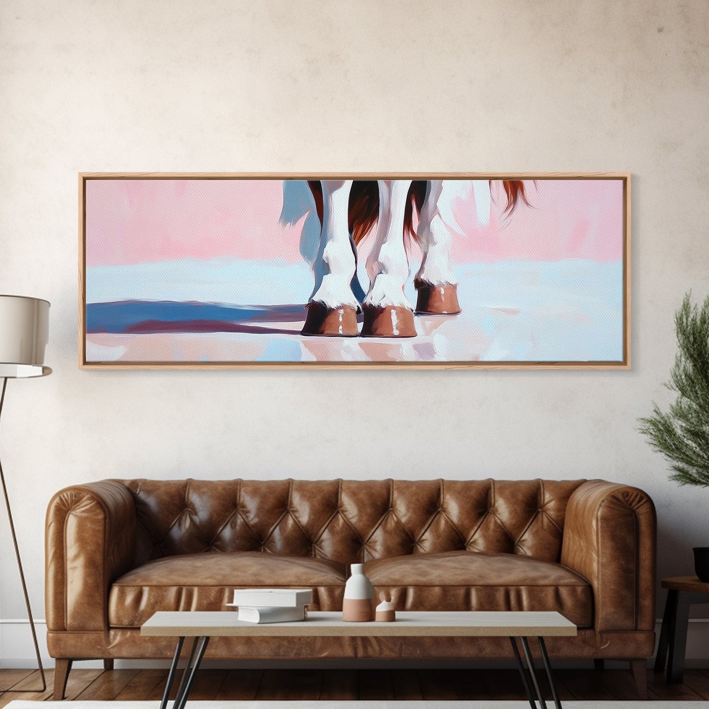 Horse Hooves, Western Equestrian Art, Rustic Farmhouse Decor, Framed Canvas Print, Country Style, Cowboy Aesthetic, Bedroom Wall Art