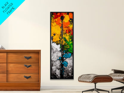 Abstract Floral, Modern Texture, Canvas Print, Vibrant Home Decor, Expressionist Art, Statement Wall Art, Living Room Painting