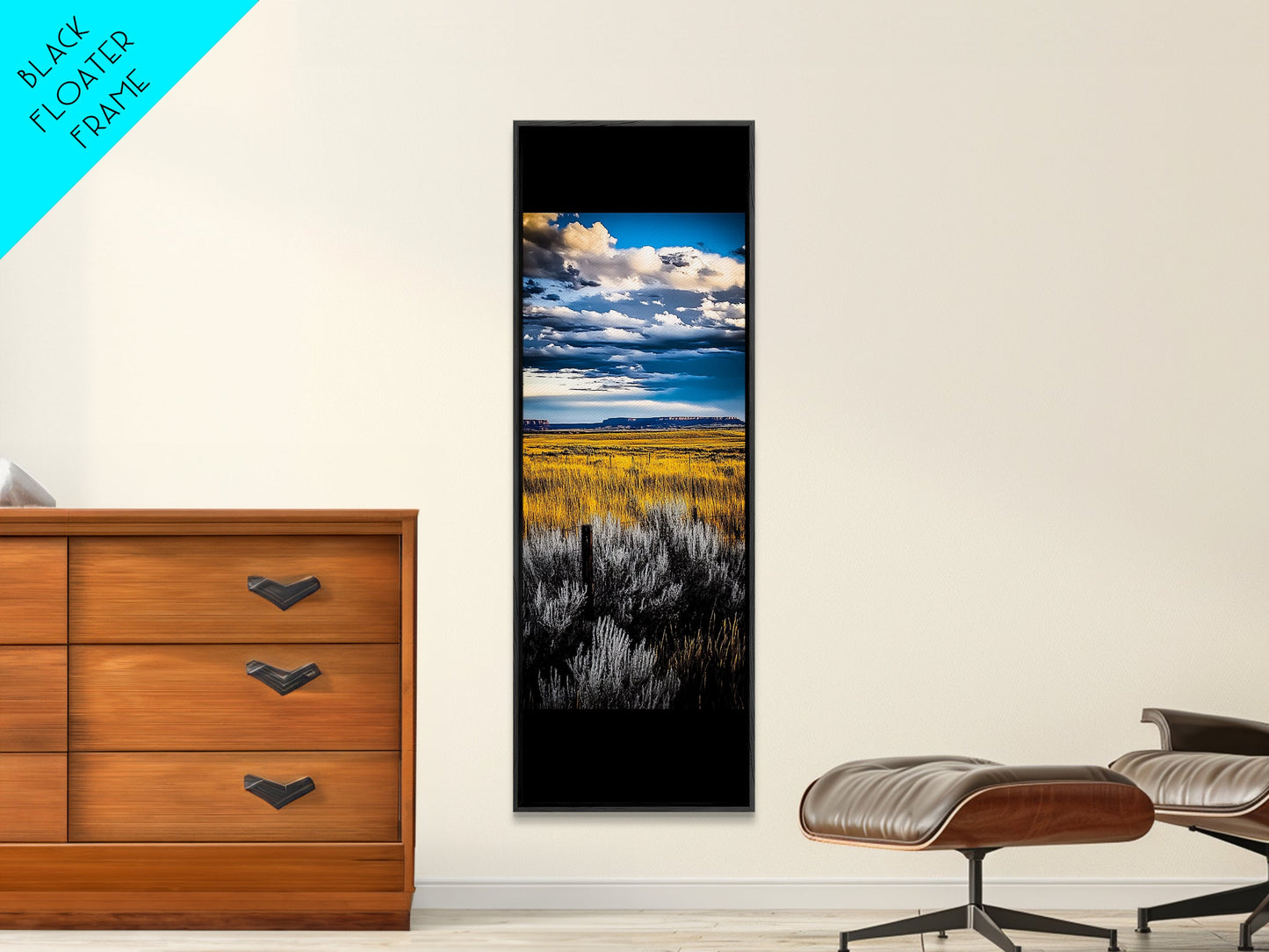 Open Prairie, Sunset Field, Vast Landscape Art, Western Home Decor, Framed Canvas Print, Large Wall Art, Rustic Farmhouse Art, Horizon View