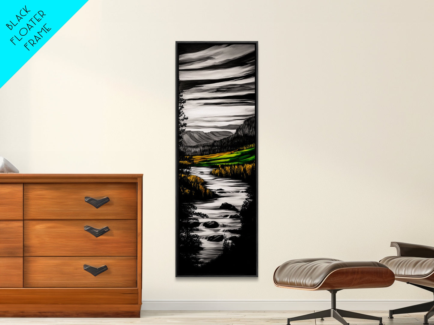 Vibrant Fields, Colorful Abstract, Framed Canvas Print, Nature Inspired Wall Art, Boho Decor, Warm Earthy Tones, Living Room Art