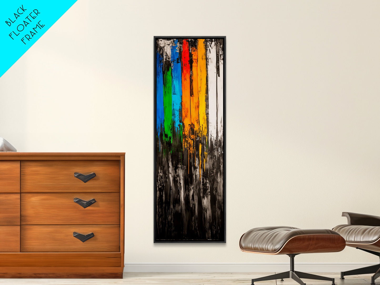 Dripping Paint Art, Abstract Modern Painting, Colorful Statement Wall Decor, Vibrant Home Accent, Unique Art Piece, Canvas Print