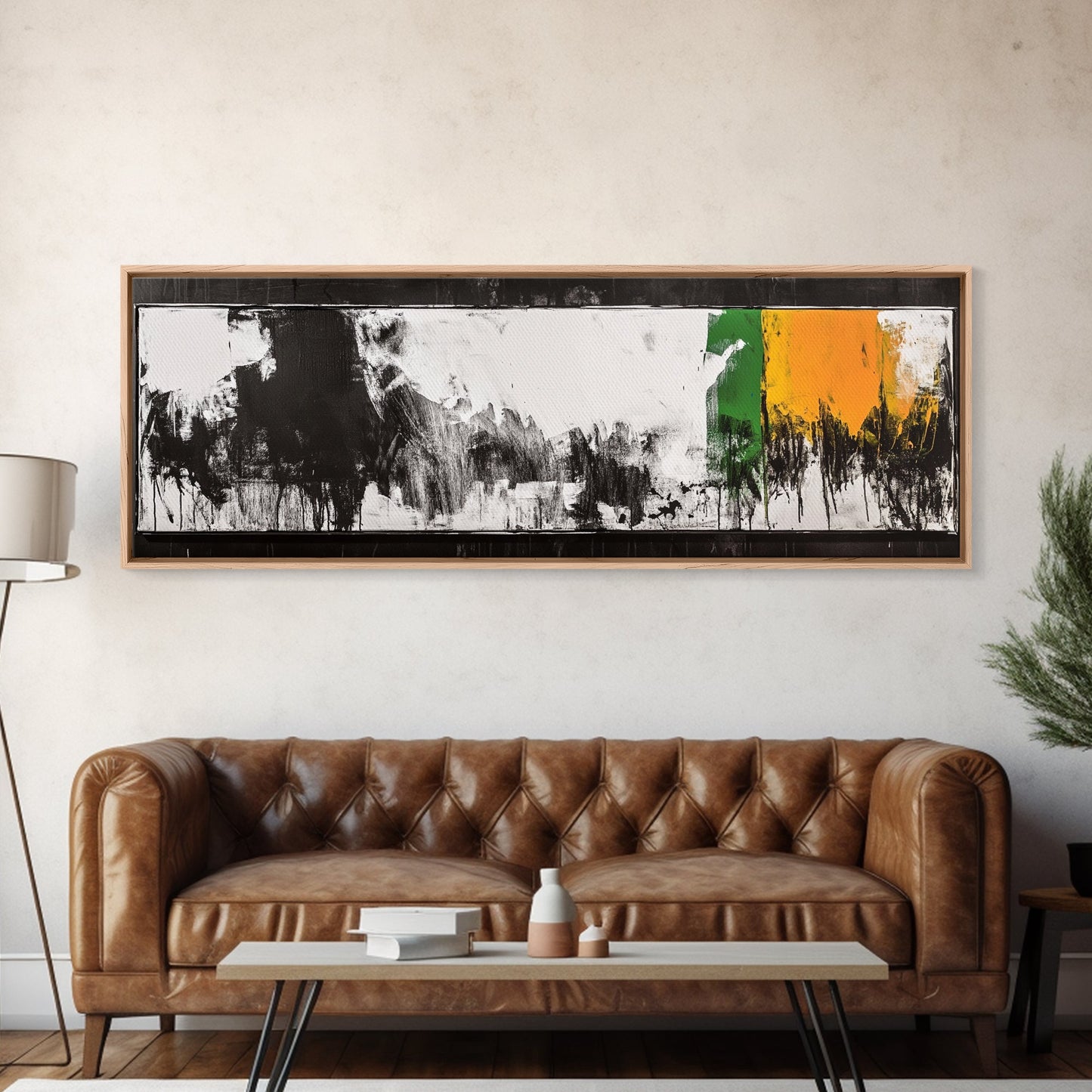 Minimalist Abstract, Black White Art, Modern Home Decor, Stylish Wall Art, Geometric Aesthetic, Framed Canvas Print, Contemporary Style