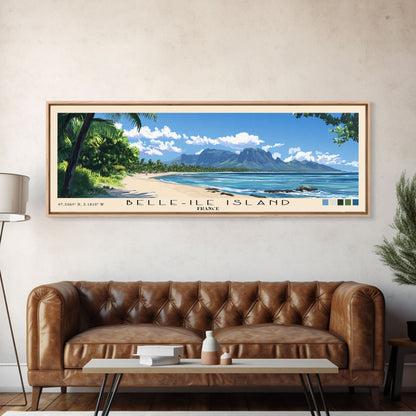 Belle-Ile Island, France Panoramic Print, Vacation Gift, France Wall Art, Vacation Wall Art, Vacatation Memories, Beach Decor, Beach Or Lakehouse Art