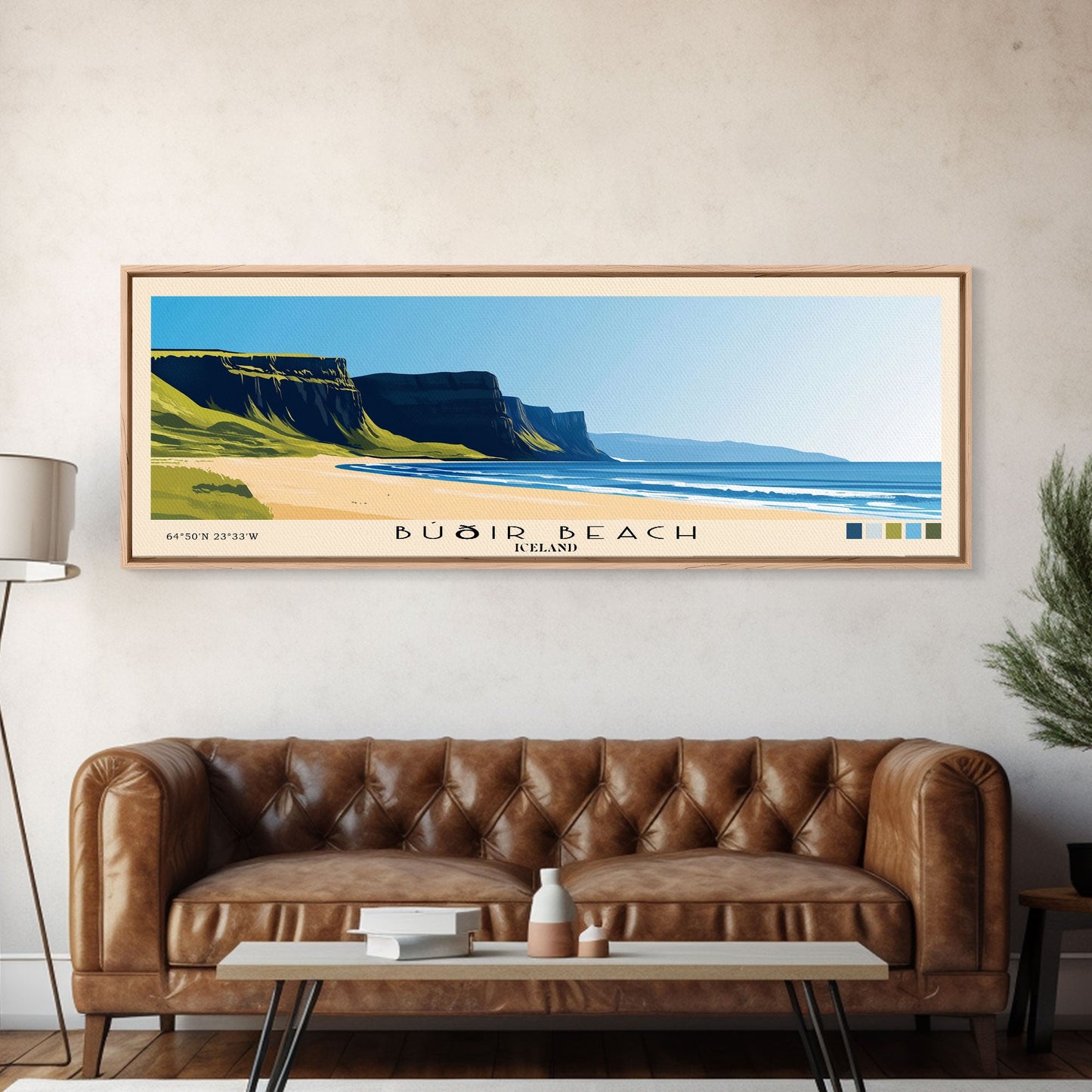 Búðir Beach, Iceland Panoramic Print, Vacation Gift, Iceland Wall Art, Vacation Wall Art, Vacatation Memories, Beach Decor, Beach Or Lakehouse Art