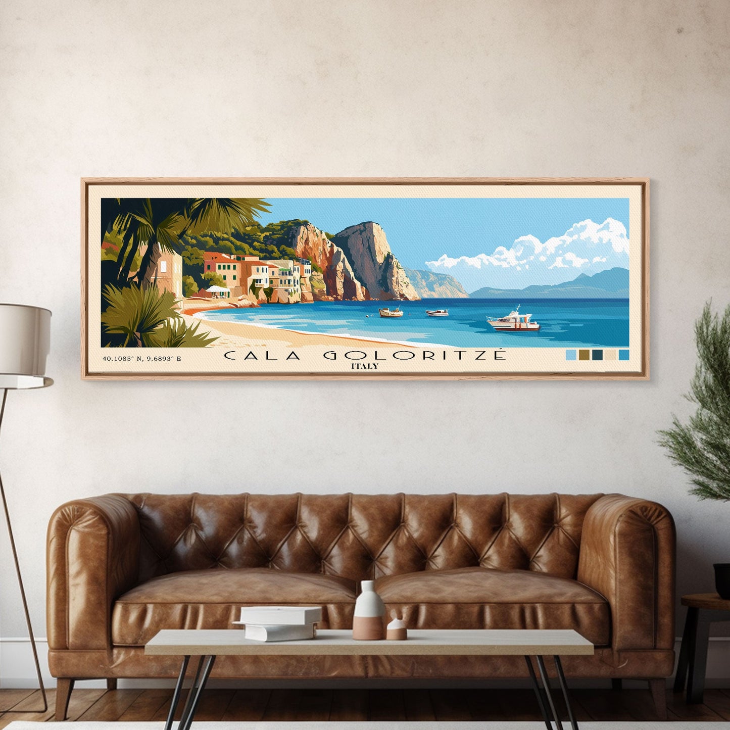 Cala Goloritzé, Italy Panoramic Print, Vacation Gift, Italy Wall Art, Vacation Wall Art, Vacatation Memories, Beach Decor, Beach Or Lakehouse Art