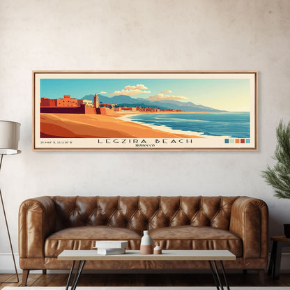 Legzira Beach, Morocco Panoramic Beach Print, Vacation Gift, Morocco Wall Art, Beach Painting, Beach Decor, Beach Painting