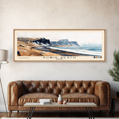 Búðir Beach, Iceland Watercolor Beach Print, Vacation Gift, Iceland Wall Art, Beach Painting, Beach Decor, Beach Painting