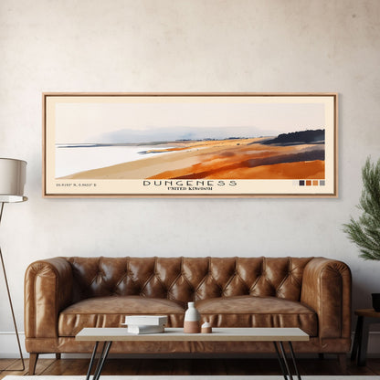 Dungeness, United Kingdom Watercolor Beach Print, Vacation Gift, United Kingdom Wall Art, Beach Painting, Beach Decor, Beach Painting