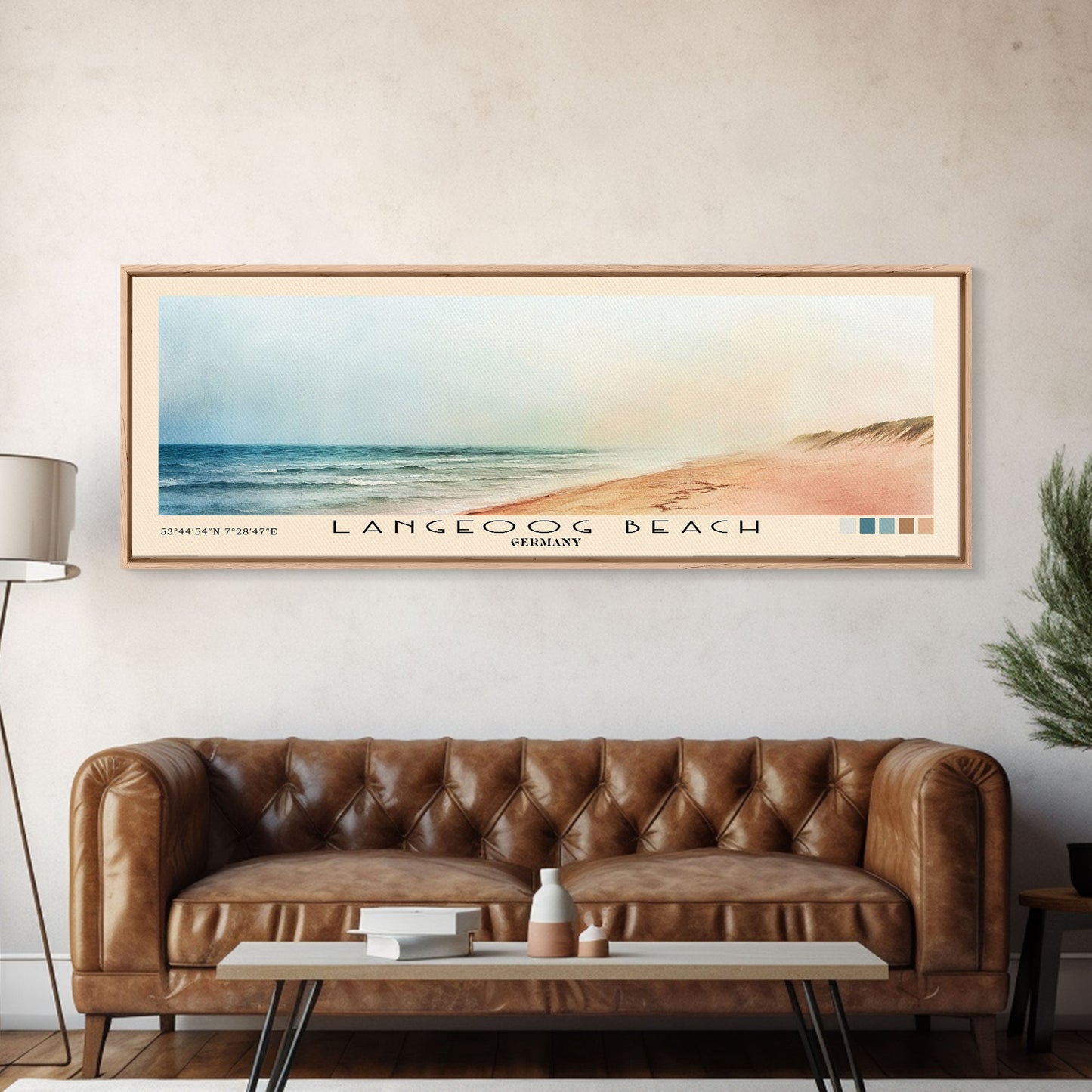 Langeoog Beach, Germany Watercolor Beach Print, Vacation Gift, Germany Wall Art, Beach Painting, Beach Decor, Beach Painting