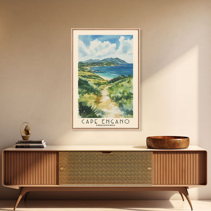 Cape Engano, Philippines Watercolor Beach Print, Vacation Gift, Philippines Wall Art, Beach Painting, Beach Decor, Beach Painting
