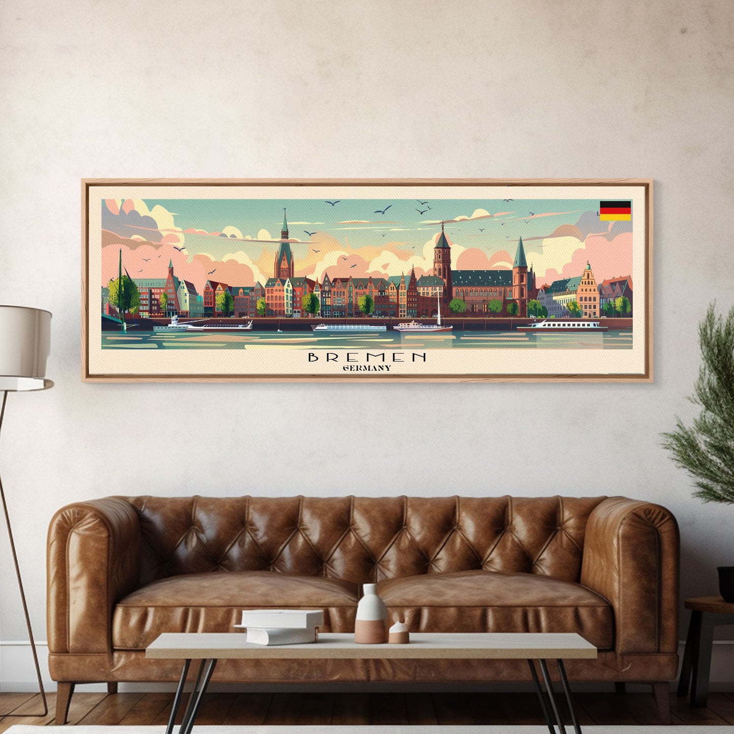 Brescia Italy Travel Print Wall Art, Panoramic City Art, Travel Art, Wall Decor, Vacation Gift, Framed Canvas Print Or Metal Art