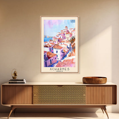 Scenic A Coruńa Spain Seaside Town, Framed Canvas Print, Perfect for Bedroom Art, Coastal Style, Home Decor Wall Art