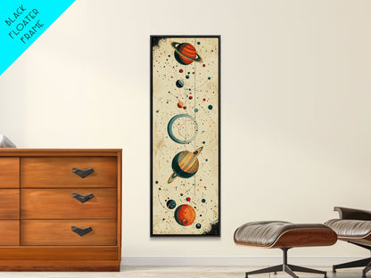 Planets and Stars, Boys Nursery Room Decor, Gift For Son, Framed Canvas Print