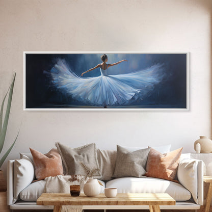 Ballerina Wall Art Watercolor Framed Canvas Print, Ballet Wall Decor, Ballet Prints, Ballerina Tutu and Slippers, Girl Room Nursery Art