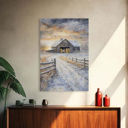 Fall Decor, Barn Amongst The Falling Leaves, Farmhouse Decor, Fall Art, Autumn Decor, Thanksgiving Seasonal Wall Art