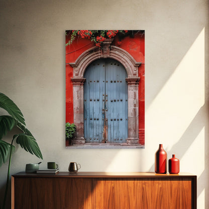 Change1 Indian Wall Art, Colorful Indian Doors, Framed Canvas Print, Painting Print, Traditional Hindu Architecture, Ready To Hang