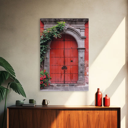 Change3 Indian Wall Art, Colorful Indian Doors, Framed Canvas Print, Painting Print, Traditional Hindu Architecture, Ready To Hang