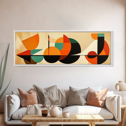 Retro Style MCM Abstract Art, Geometric Patterns, Above Sofa Modern Art, Modern Home Decor, Boho Style Minimalist Wall Art