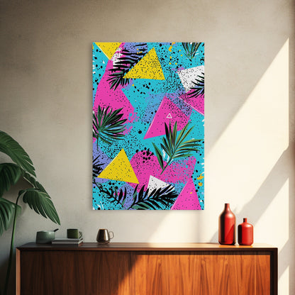 90's Style Shopping Mall Wall Art, Retro Style Canvas Print, Modern Wall Art