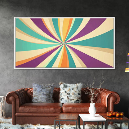 Mid Cenutry Modern Canvas Print Colorful Wall Art Retro 1950s Style Home Decor Above Sofa Living Room Wall Art