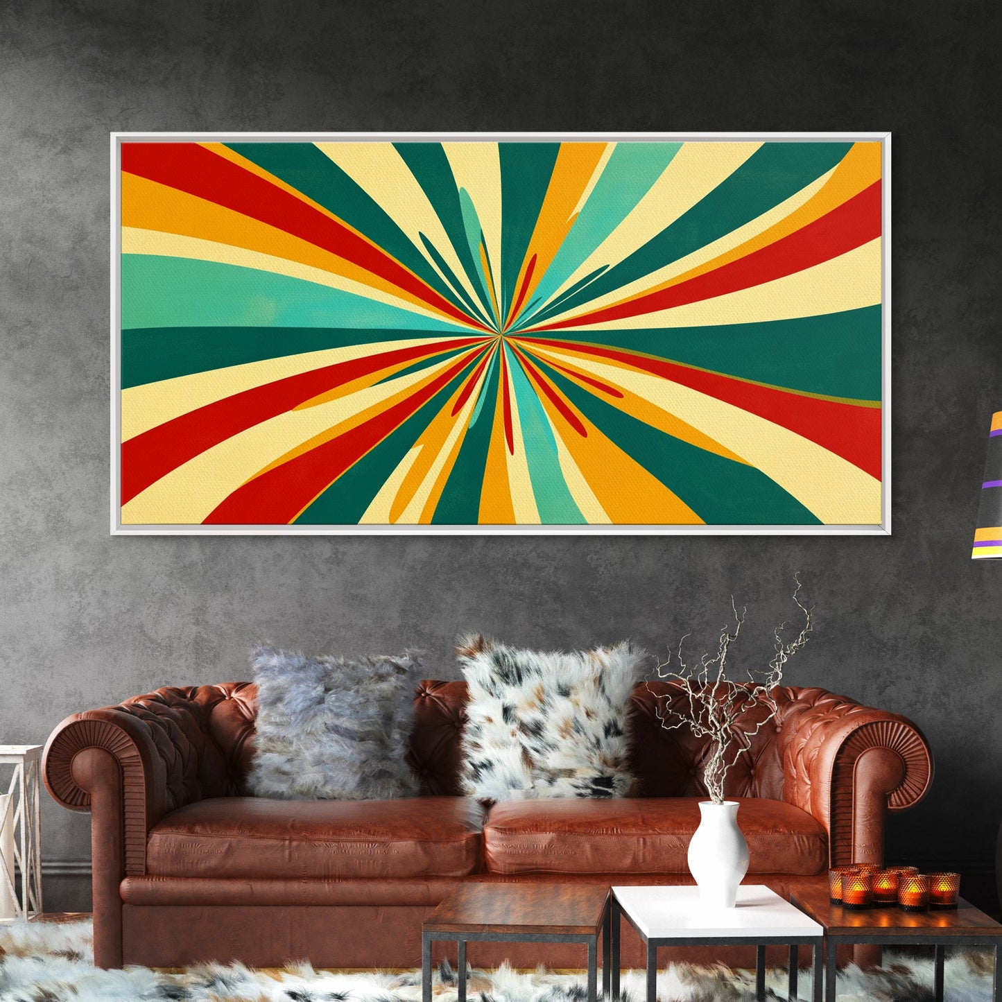 Modern Abstract Mid-Century Wall Art Original Design, Giclee Canvas Print Modern Home Decor, Retro Art