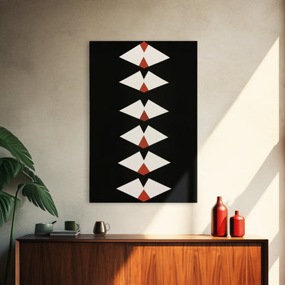 Retro Mid-Century Modern Diamond Art Canvas Print, MCM Style Home Decor