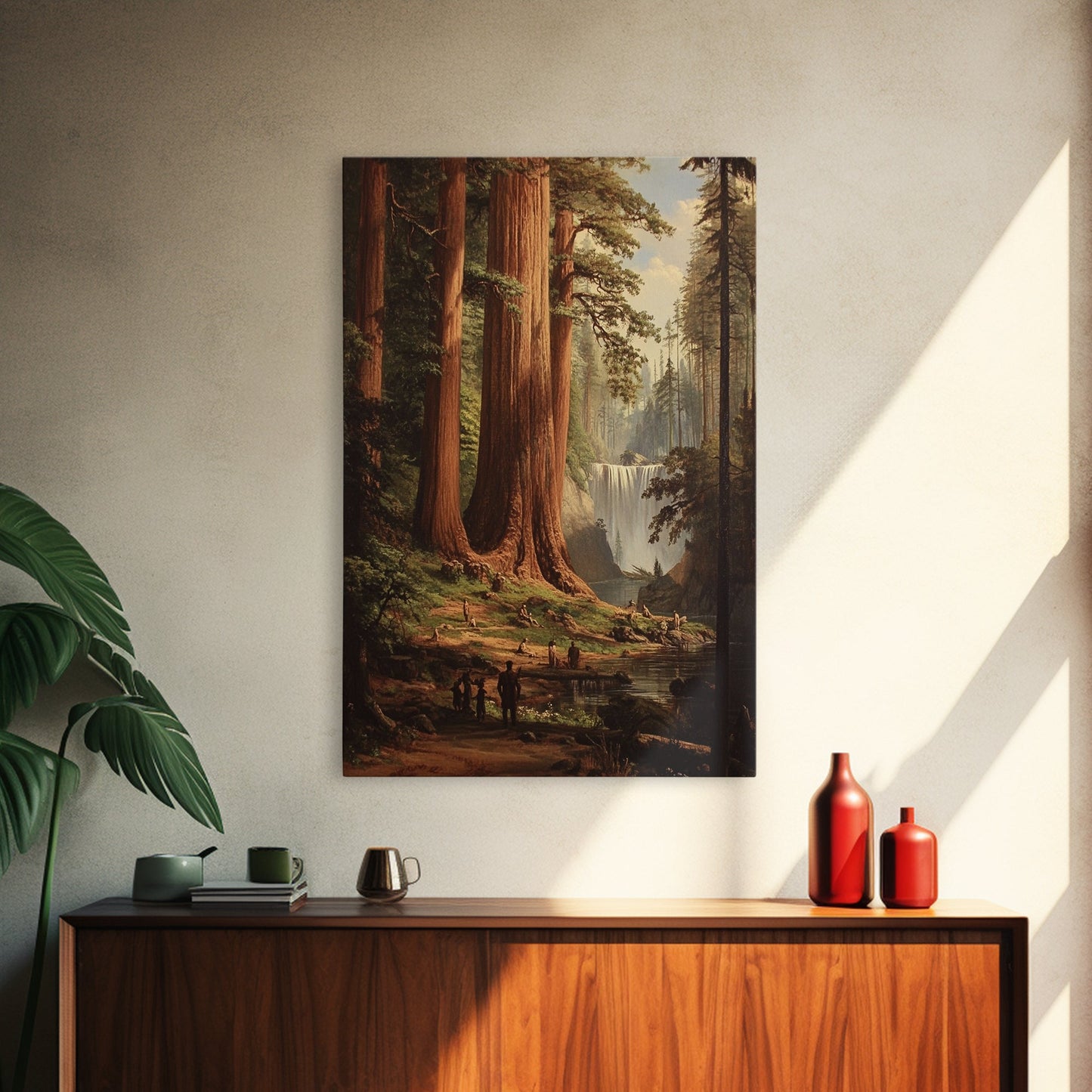 The Redwoods of California, Ancient California Canvas Print, Fantasy Decor, California Wall Art, Tall Redwood Trees Painting