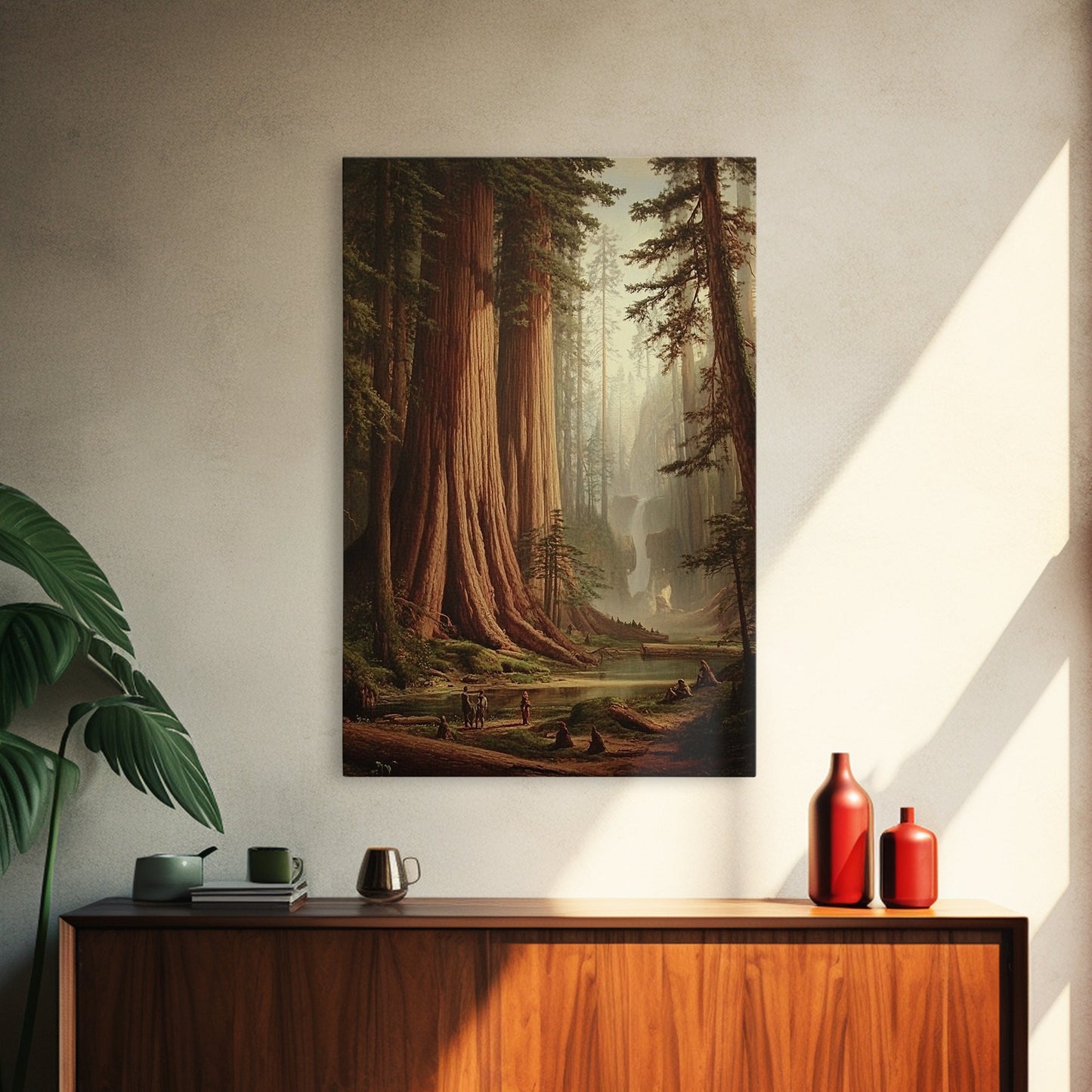 Majestic California Redwood Trees Framed Canvas Print, Redwood National Park, Fantasy Decor, California Decor, PNW Wall Art