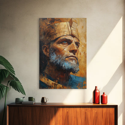 Ozymandias Painting Canvas Print, Ozymandias Wall Art, Ozymandias Print, Framed Canvas