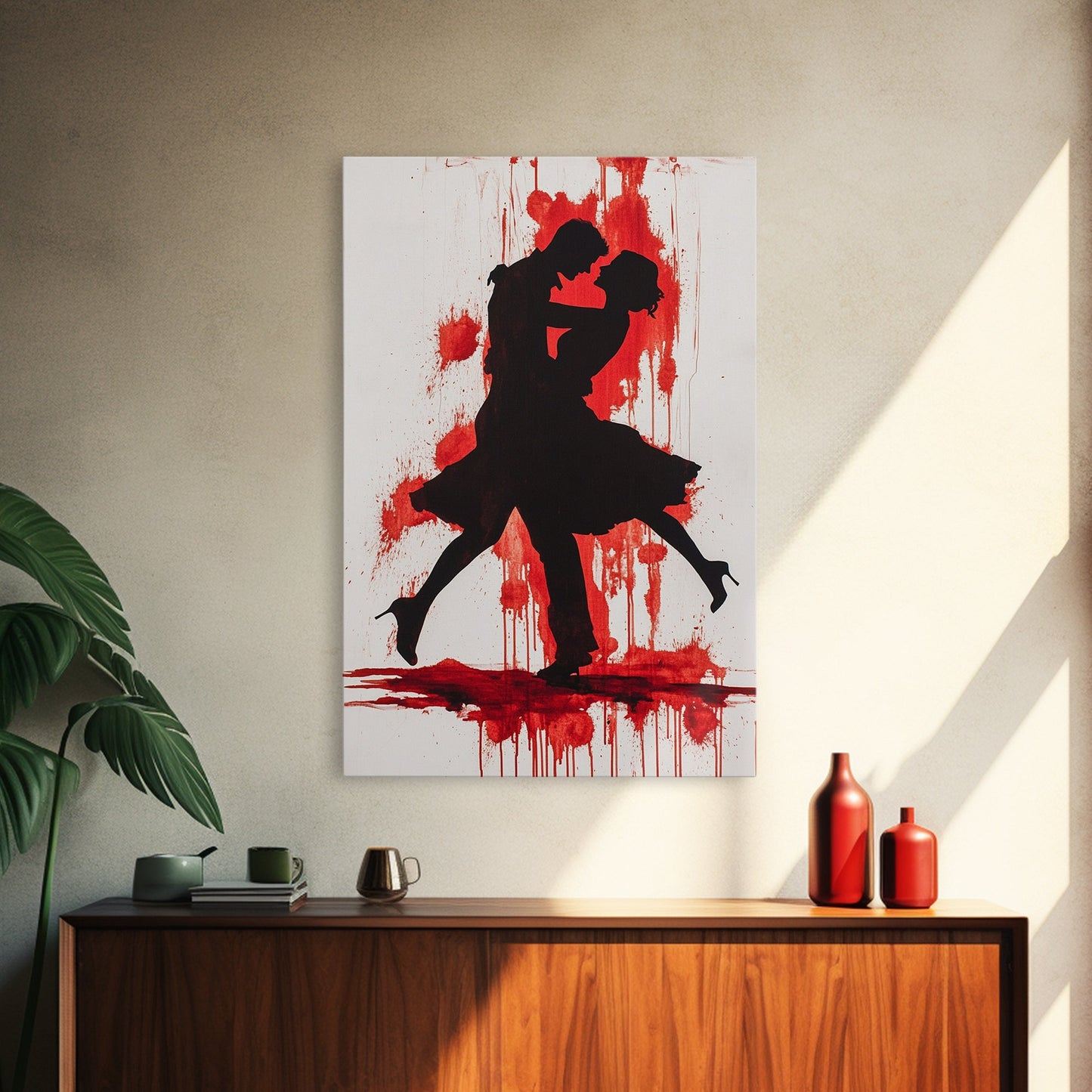 Couple Painting Print, Couple Dancing The Tango, Canvas Print, Wedding Decoration, Wedding Gift, Couple Art, Dancing Couple Art