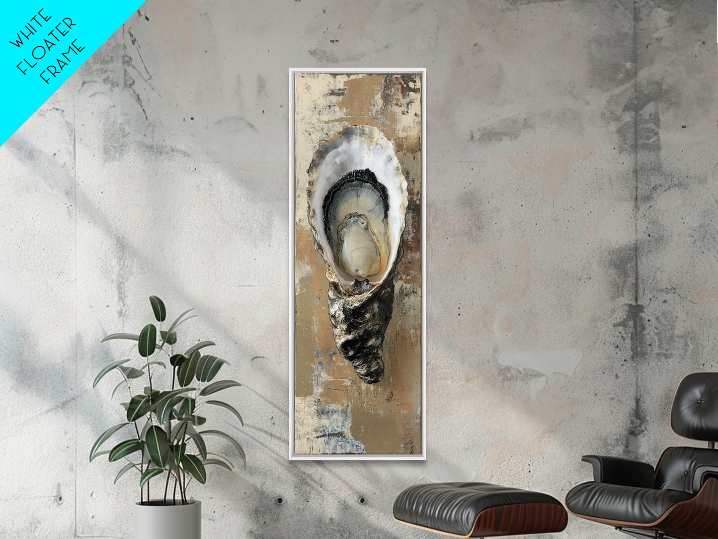 Koi Fish Framed Canvas Print Long Narrow Wall Art Zen Decor Coastal Decor Whimsical Art Tall Skinny Art for Bedroom Above Bed