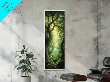 Light Twists Through the Bent Trees, Framed Canvas Print, Accent Piece Wall Art, Fantasy Landscape Painting