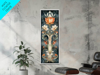 Canvas Print Sacred Geometry Wall Art Botanical Prints Art Nouveau Style Rustic Decor Skinny Wall Art Guest Room Art Christmas Gift
