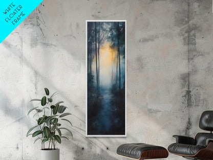 Forest Sunrise Pathway Framed Canvas Print | Smoky Mountain Art | Rustic Decor | Bedroom Art | Fall Artwork | Landscape Painting