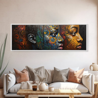 Vibrant African Art Tribal Art Décor Golden Tones Minimalist Decor Rustic Wall Art Original Painting Unique Gift Idea