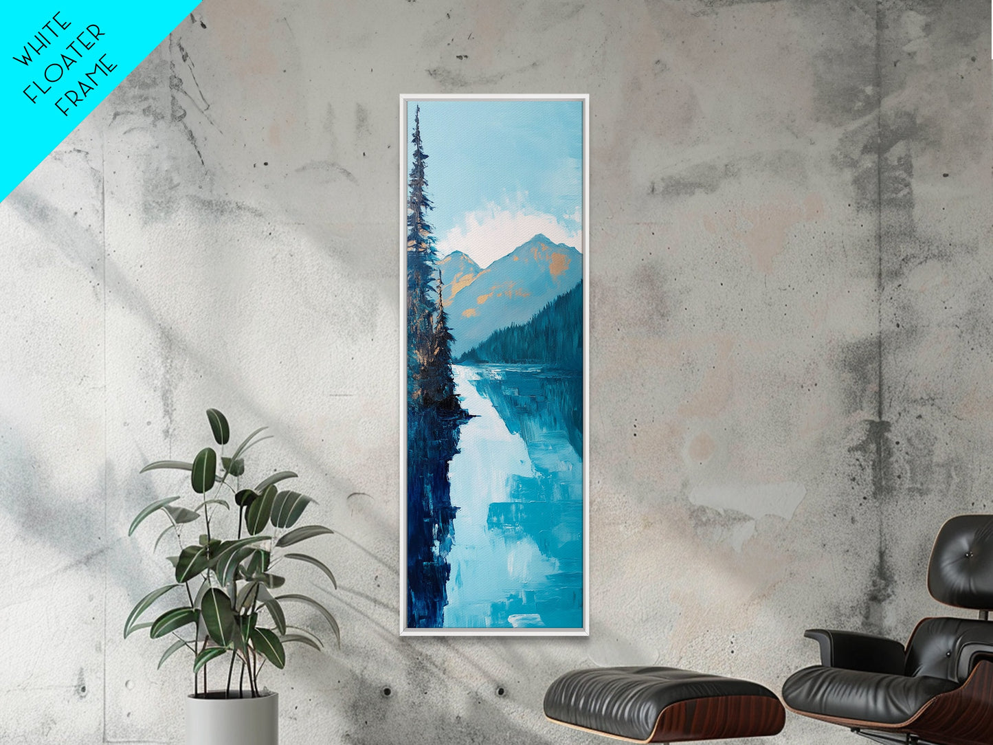 Southwest Wall Art, Framed Canvas Print, geometric wall art, vibrant mountain painting, rustic decor, landscape painting